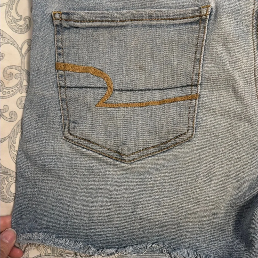 American Eagle Outfitters Blue Jean Shorts Casual Summer Style - Picture 4 of 9